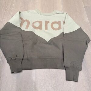 Isabel Marant Green and Brown Logo Sweatshirt